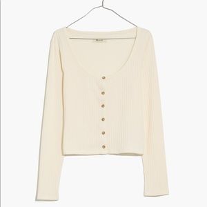 Madewell ribbed cardigan in cream